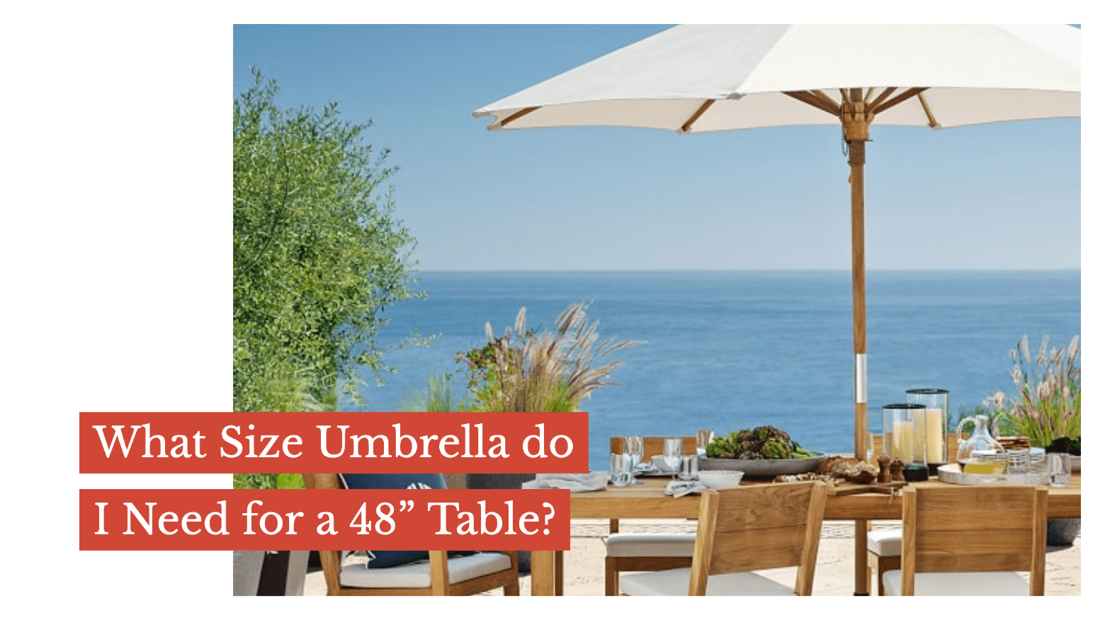 What Size Umbrella do I need for a 48” Table? Sunniland Patio Patio