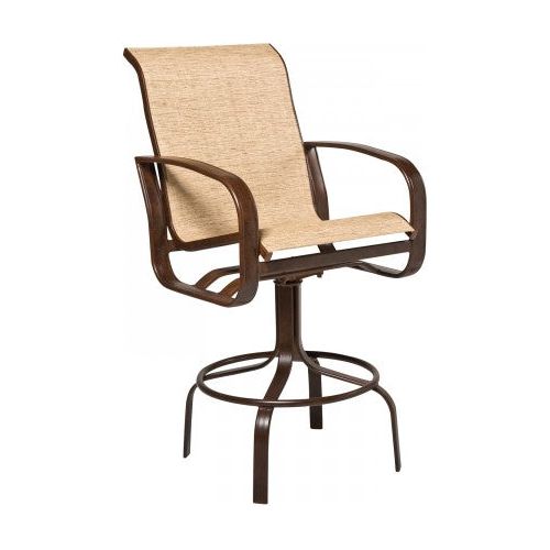 Woodard Cayman Isle Sling Swivel Bar Stool Item 2FH468 Sunniland