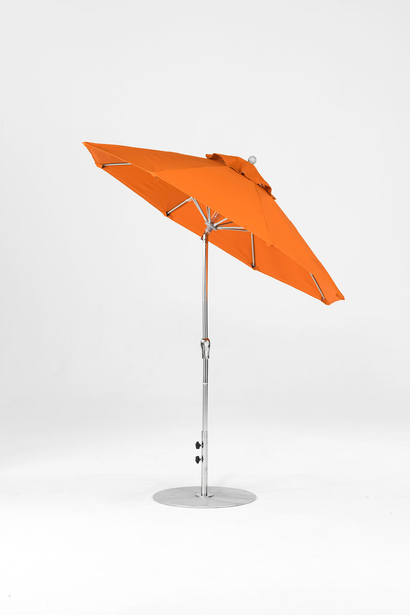 7.5 Ft Octagonal Frankford Patio Umbrella | Crank Auto-Tilt Mechanism copy-of-7-5-ft-octagonal-frankford-patio-umbrella-crank-auto-tilt-mechanism Frankford Umbrellas Frankford 11.MSBrushedSilver-Orange_92a3d27c-2d06-49a7-b521-ebd91ddc4f52.jpg