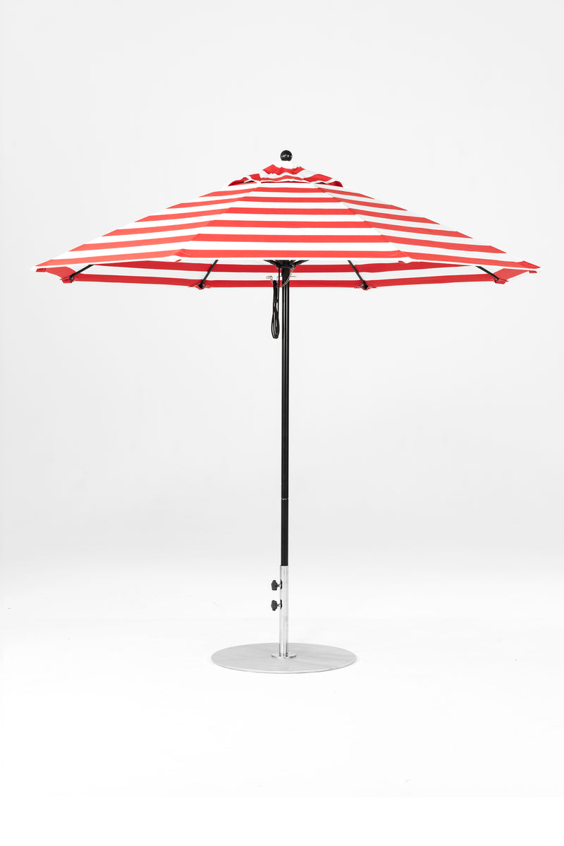 9 Ft Octagonal Frankford Patio Umbrella | Pulley Lift Mechanism 9-ft-octagonal-frankford-patio-umbrella-pulley-lift-mechanism Frankford Umbrellas Frankford 20-BKOnyx-RedStripe_b3a7bcd7-08d4-454d-be13-f2af93b17d23.jpg
