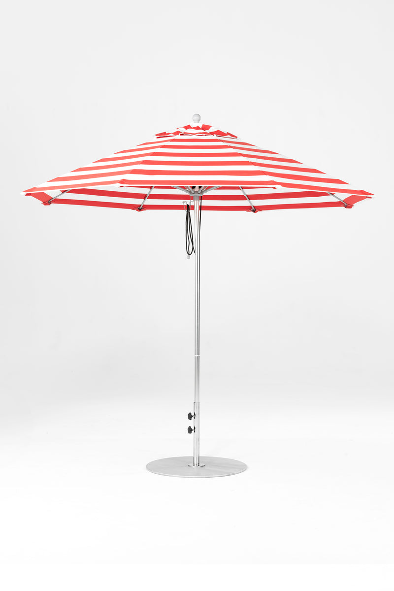 9 Ft Octagonal Frankford Patio Umbrella | Pulley Lift Mechanism 9-ft-octagonal-frankford-patio-umbrella-pulley-lift-mechanism Frankford Umbrellas Frankford 20-SRPlatinum-RedStripe_70ff6e93-15e9-418a-879a-b978953b1eb8.jpg