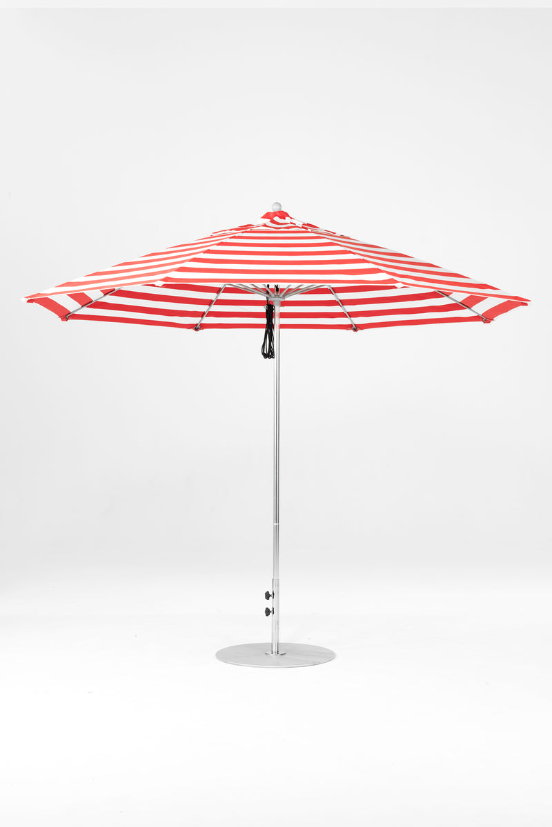 11 Ft Octagonal Frankford Patio Umbrella | Pulley Lift Mechanism copy-of-11-ft-octagonal-frankford-patio-umbrella-pulley-lift-matte-silver-frame Frankford Umbrellas Frankford 20.MSBrushedSilver-RedStripe_6c11a01c-d94d-46e8-8bec-a5fb45b5b802.jpg