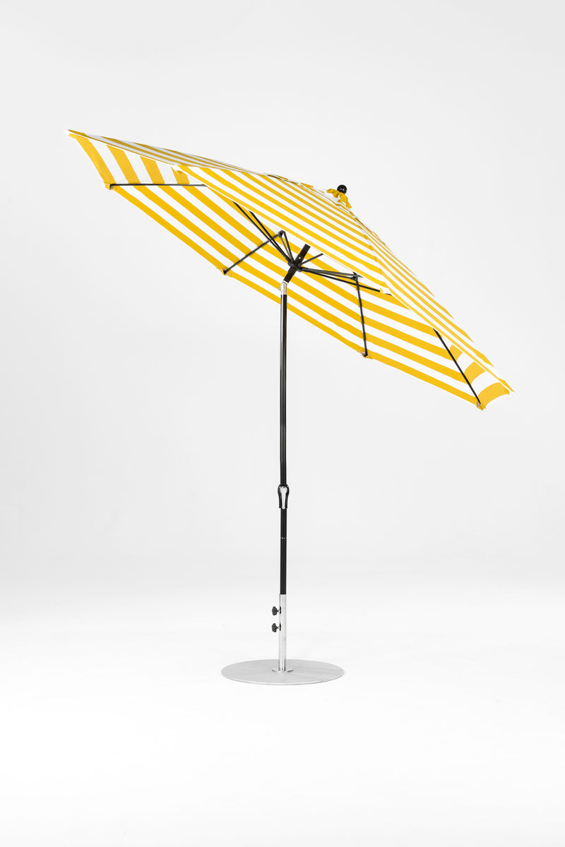 11 Ft Octagonal Frankford Patio Umbrella | Crank Auto-Tilt Mechanism copy-of-11-ft-octagonal-frankford-patio-umbrella-crank-auto-tilt-matte-silver-frame Frankford Umbrellas Frankford 22-BKOnyx-YellowStripe_f7e3ec35-6108-48da-84b7-5bc11a61615a.jpg