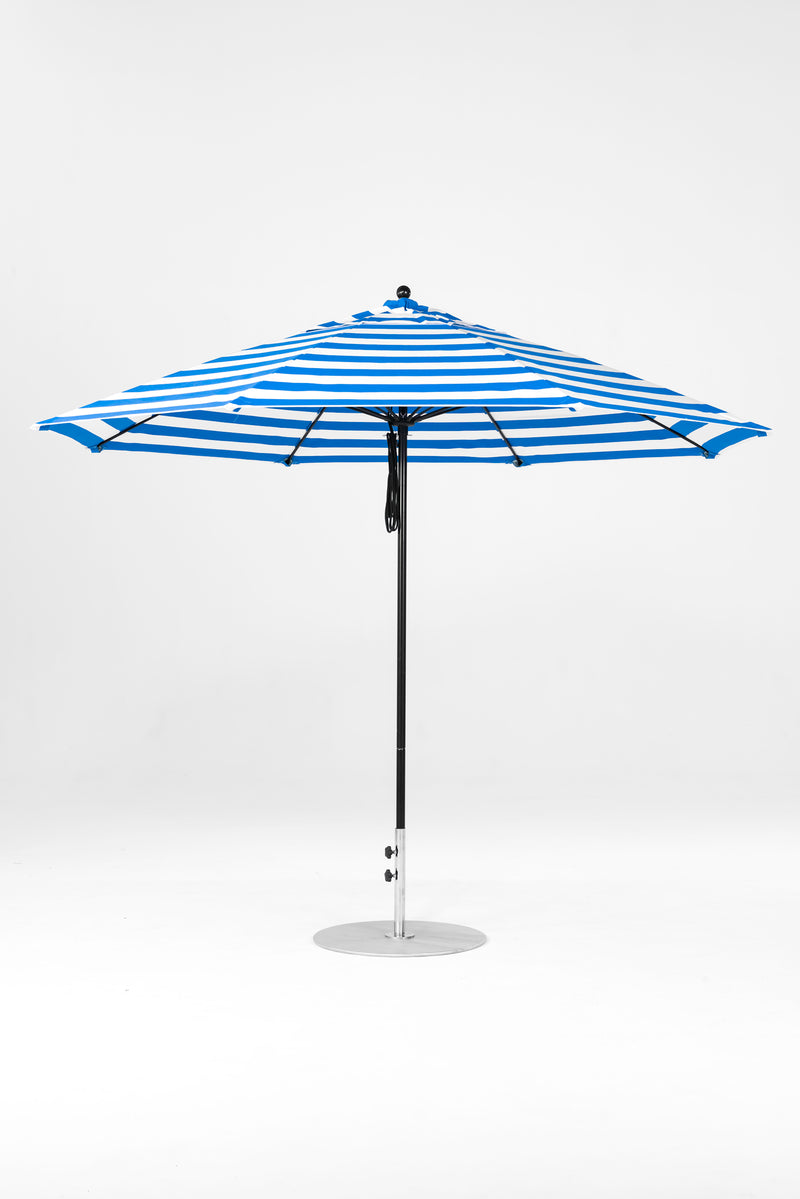 11 Ft Octagonal Frankford Patio Umbrella | Pulley Lift Mechanism copy-of-11-ft-octagonal-frankford-patio-umbrella-pulley-lift-matte-silver-frame Frankford Umbrellas Frankford 23-BKOnyx-BlueStripe_20f23fdd-5df9-4102-9386-71f3f5408152.jpg