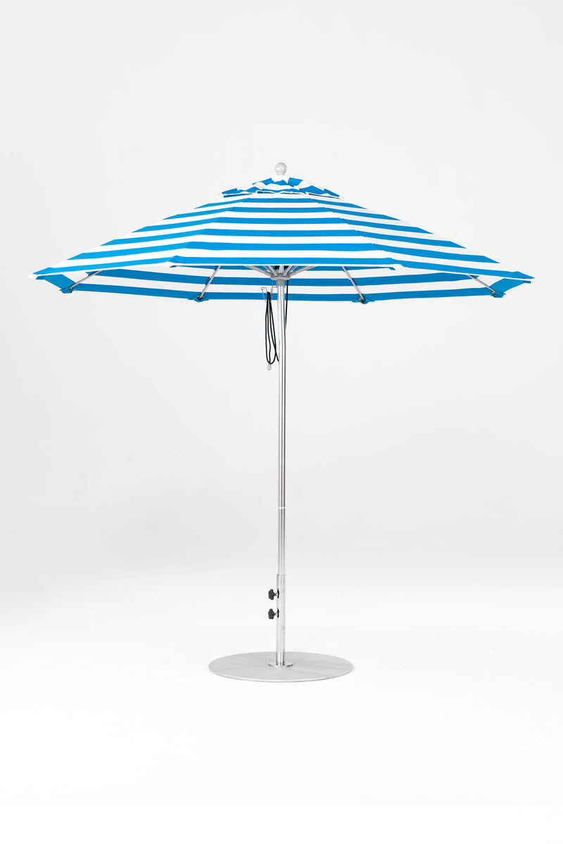 9 Ft Octagonal Frankford Patio Umbrella | Pulley Lift Mechanism 9-ft-octagonal-frankford-patio-umbrella-pulley-lift-mechanism Frankford Umbrellas Frankford 23-SRPlatinum-BlueStripe_ee64105a-dfdc-40c2-865c-976b40b3ad9b.jpg
