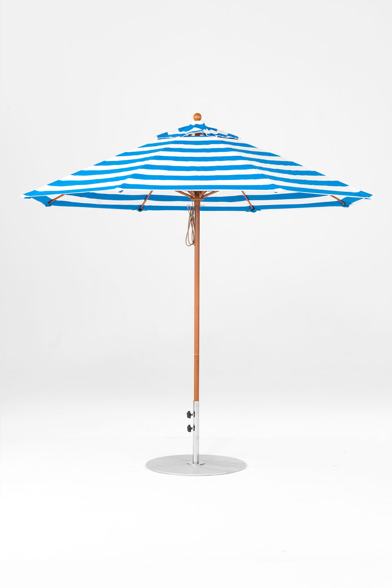9 Ft Octagonal Frankford Patio Umbrella | Pulley Lift Mechanism 9-ft-octagonal-frankford-patio-umbrella-pulley-lift-mechanism Frankford Umbrellas Frankford 23-WGGoldenOak-BlueStripe_2094355e-5d9c-44f3-907b-f8b8c68718e4.jpg