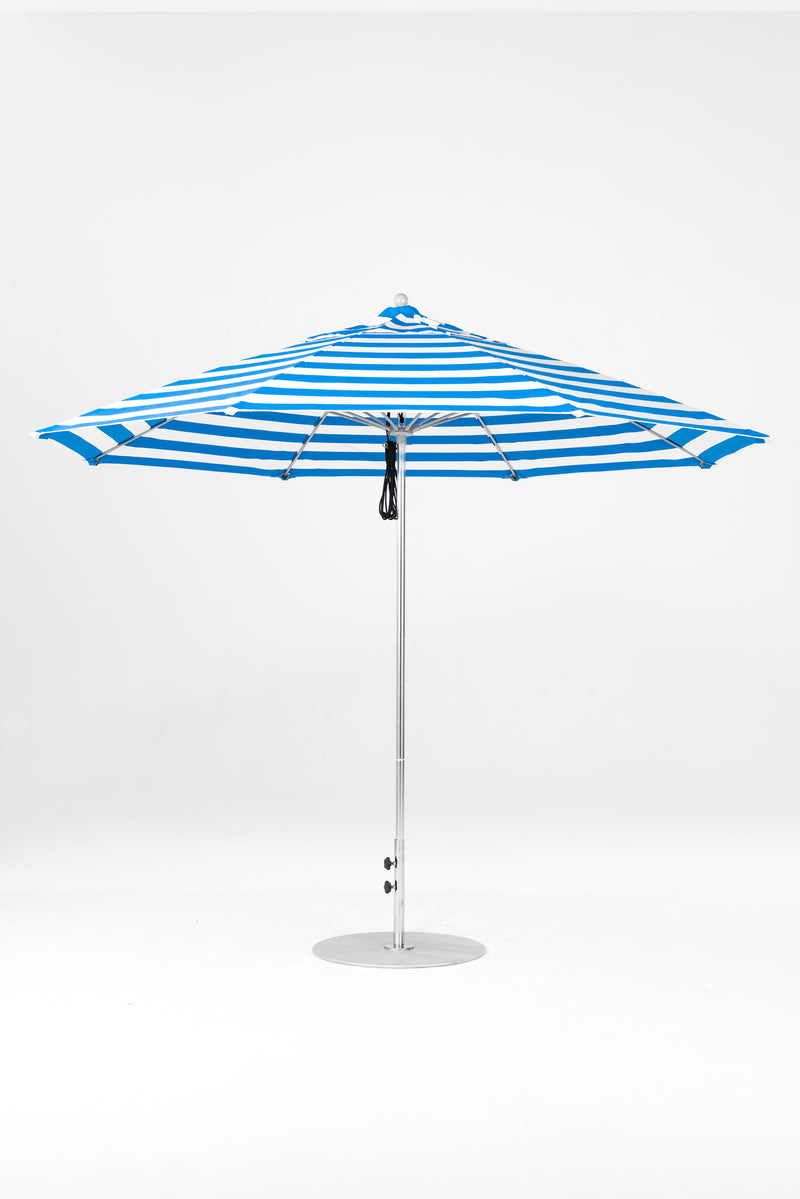 11 Ft Octagonal Frankford Patio Umbrella | Pulley Lift Mechanism copy-of-11-ft-octagonal-frankford-patio-umbrella-pulley-lift-matte-silver-frame Frankford Umbrellas Frankford 23.MSBrushedSilver-BlueStripe_1b3f95b9-9dca-4538-a766-64eb369e4359.jpg