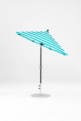 7.5 Ft Octagonal Frankford Patio Umbrella | Crank Auto-Tilt Mechanism copy-of-7-5-ft-octagonal-frankford-patio-umbrella-crank-auto-tilt-mechanism Frankford Umbrellas Frankford 24-BKOnyx-TurquoiseStripe_1a97f5c2-aaca-4f0d-94ac-e73940d43778.jpg