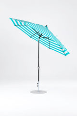 11 Ft Octagonal Frankford Patio Umbrella | Crank Auto-Tilt Mechanism copy-of-11-ft-octagonal-frankford-patio-umbrella-crank-auto-tilt-matte-silver-frame Frankford Umbrellas Frankford 24-BKOnyx-TurquoiseStripe_86fdeed2-1362-4370-9480-e25fef60f149.jpg