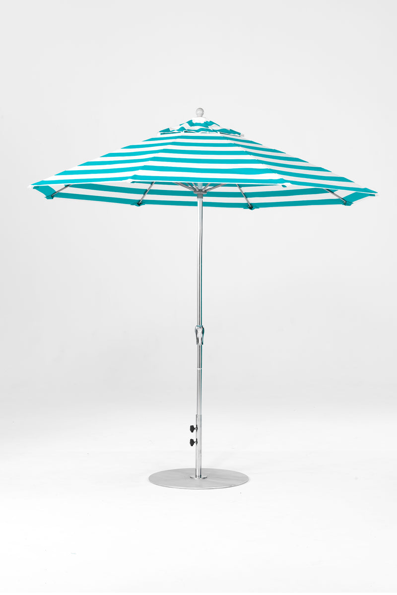 9 Ft Octagonal Frankford Patio Umbrella | Crank Lift Mechanism copy-of-9-ft-octagonal-frankford-patio-umbrella-crank-lift-matte-silver-frame-1 Frankford Umbrellas Frankford 24-SRPlatinum-TurquoiseStripe_2a40427b-a70d-4d11-8336-f499a9f8bcca.jpg