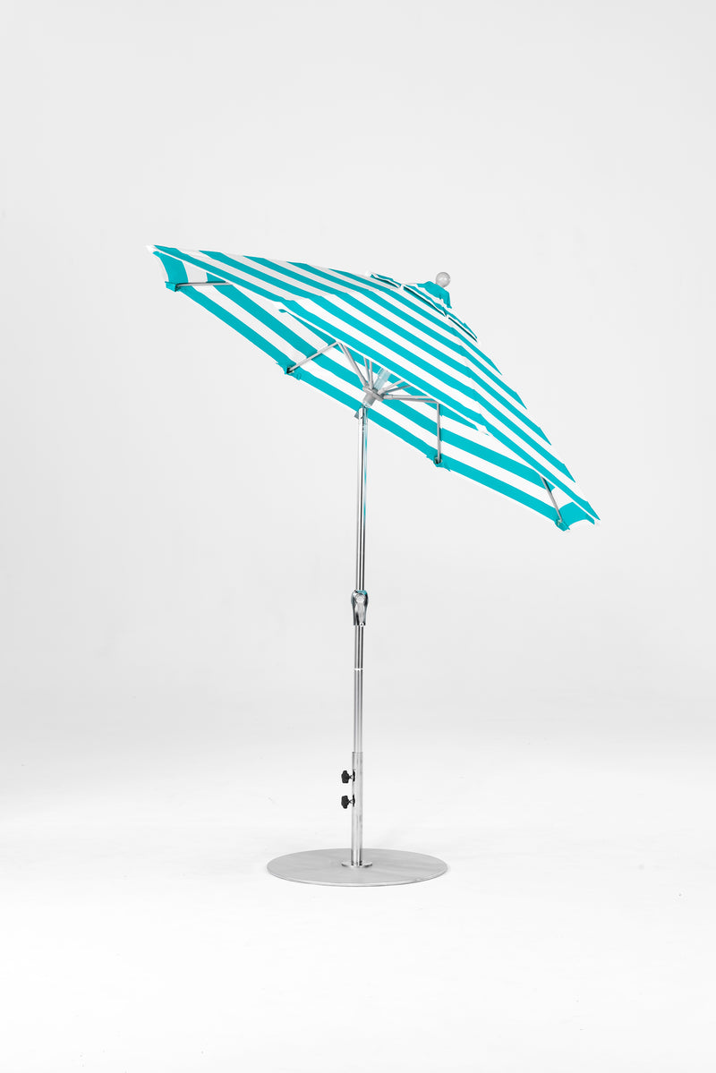 7.5 Ft Octagonal Frankford Patio Umbrella | Crank Auto-Tilt Mechanism copy-of-7-5-ft-octagonal-frankford-patio-umbrella-crank-auto-tilt-mechanism Frankford Umbrellas Frankford 24-SRPlatinum-TurquoiseStripe_9c631d87-e3c1-4921-9c11-17abb4dc7d0e.jpg