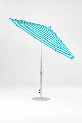 11 Ft Octagonal Frankford Patio Umbrella | Crank Auto-Tilt Mechanism copy-of-11-ft-octagonal-frankford-patio-umbrella-crank-auto-tilt-matte-silver-frame Frankford Umbrellas Frankford 24-SRPlatinum-TurquoiseStripe_f0207177-65e5-49d4-abcc-a49fe1f8541a.jpg