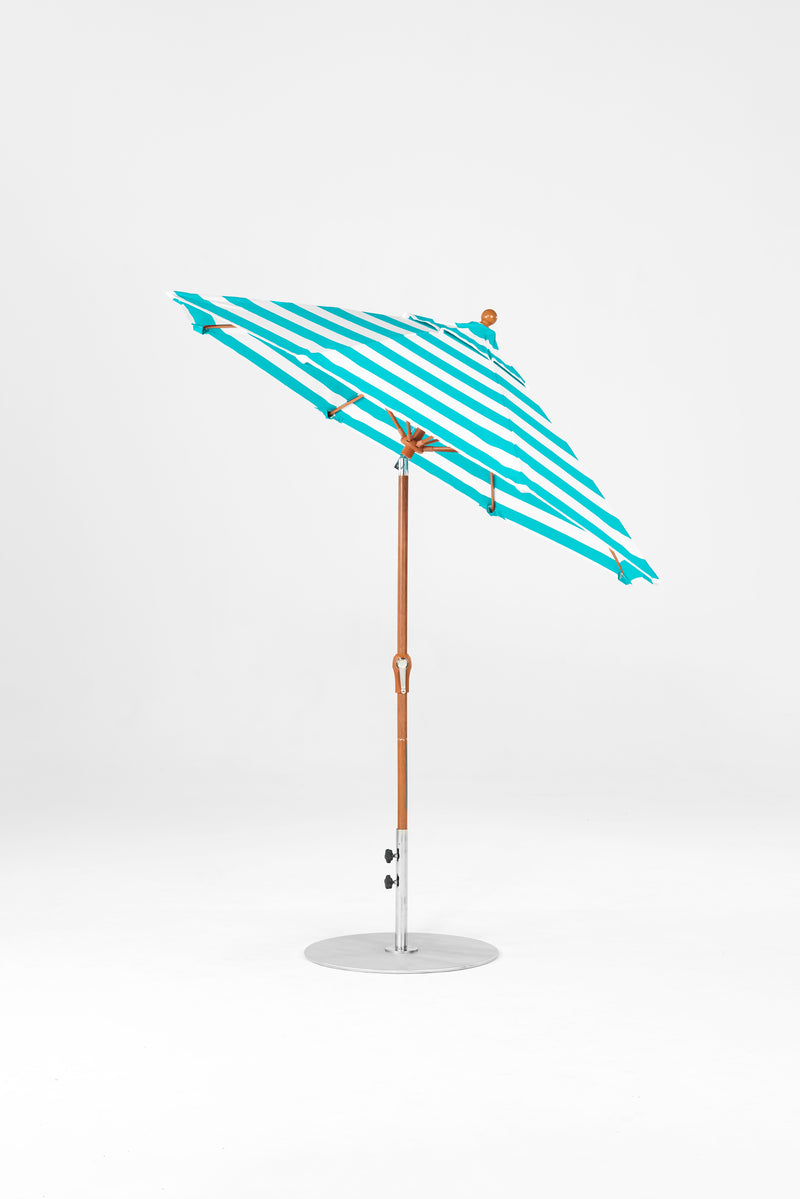 7.5 Ft Octagonal Frankford Patio Umbrella | Crank Auto-Tilt Mechanism copy-of-7-5-ft-octagonal-frankford-patio-umbrella-crank-auto-tilt-mechanism Frankford Umbrellas Frankford 24-WGGoldenOak-TurquoiseStripe_30e4d90c-5220-4905-9713-c30372e2f1db.jpg