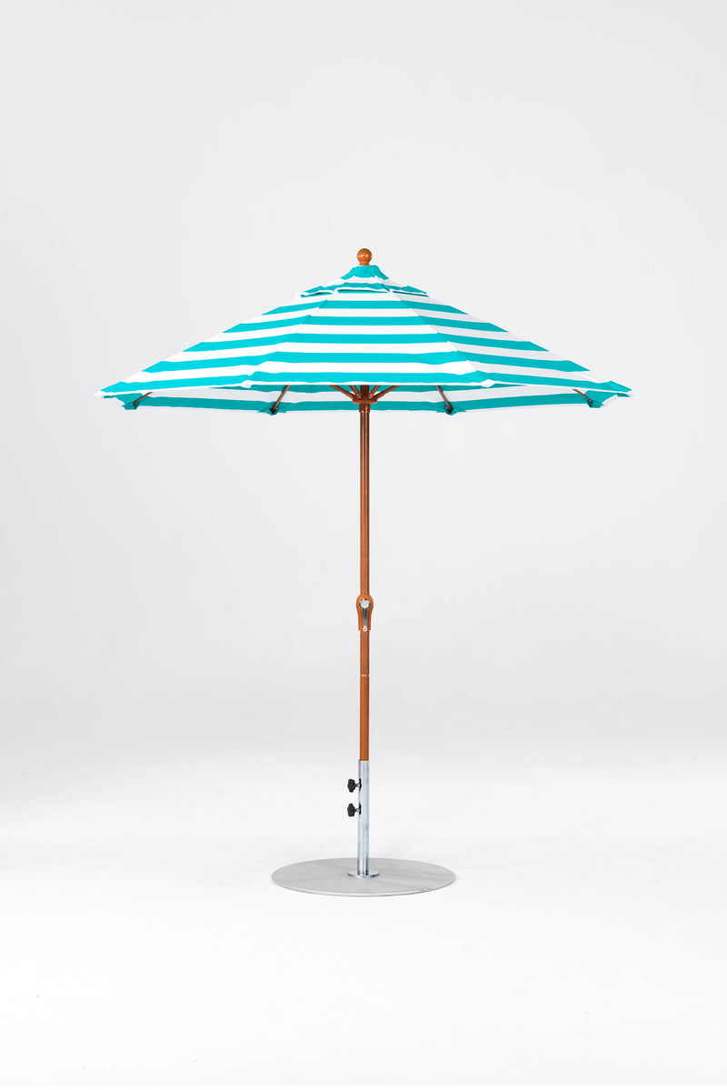 7.5 Ft Octagonal Frankford Patio Umbrella | Crank Lift Mechanism 7-5-ft-octagonal-frankford-patio-umbrella-crank-lift-mechanism Frankford Umbrellas Frankford 24-WGGoldenOak-TurquoiseStripe_d22e8e7c-1e1e-415f-bcc2-8f50dbd59eb2.jpg