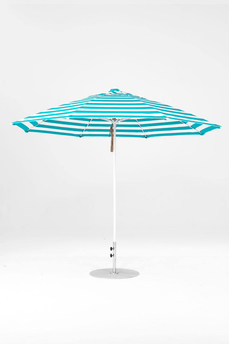 11 Ft Octagonal Frankford Patio Umbrella | Pulley Lift Mechanism copy-of-11-ft-octagonal-frankford-patio-umbrella-pulley-lift-matte-silver-frame Frankford Umbrellas Frankford 24-WHAlpineWhite-TurquiseStripe_365075a0-2f75-446f-882d-0ba4bae2272f.jpg