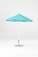 7.5 Ft Octagonal Frankford Patio Umbrella | Crank Lift Mechanism 7-5-ft-octagonal-frankford-patio-umbrella-crank-lift-mechanism Frankford Umbrellas Frankford 24-WHAlpineWhite-TurquiseStripe_65394b58-bd61-492d-a9f1-56544d6813d1.jpg