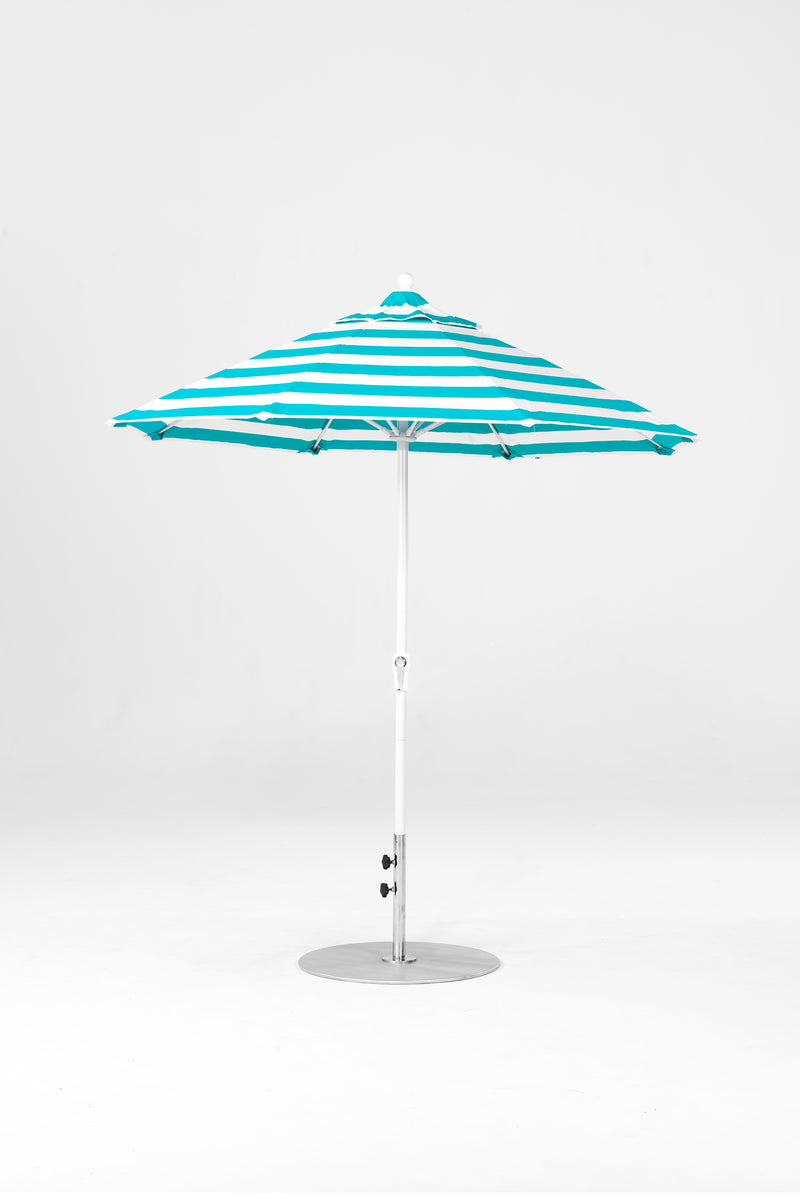 7.5 Ft Octagonal Frankford Patio Umbrella | Crank Lift Mechanism 7-5-ft-octagonal-frankford-patio-umbrella-crank-lift-mechanism Frankford Umbrellas Frankford 24-WHAlpineWhite-TurquiseStripe_65394b58-bd61-492d-a9f1-56544d6813d1.jpg