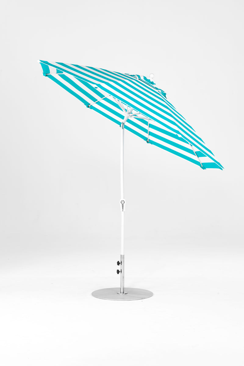 9 Ft Octagonal Frankford Patio Umbrella | Crank Auto-Tilt Mechanism copy-of-9-ft-octagonal-frankford-patio-umbrella-crank-auto-tilt-matte-silver-frame Frankford Umbrellas Frankford 24-WHAlpineWhite-TurquiseStripe_7293f2c2-2ed8-4cdd-b7cb-d47e368c4997.jpg