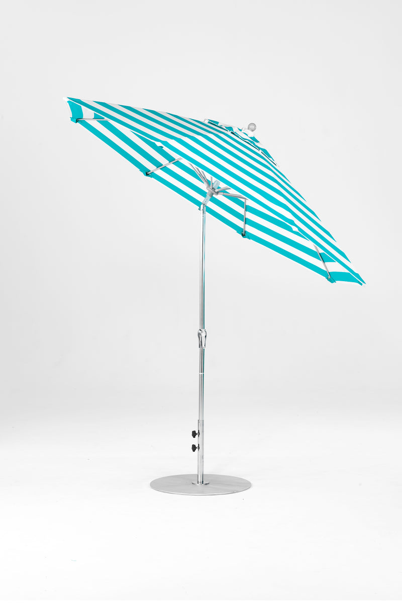 9 Ft Octagonal Frankford Patio Umbrella | Crank Auto-Tilt Mechanism copy-of-9-ft-octagonal-frankford-patio-umbrella-crank-auto-tilt-matte-silver-frame Frankford Umbrellas Frankford 24.MSBrushedSilver-TurquoiseStripe_ed93619b-1b24-41a0-87da-6d097414a8d0.jpg