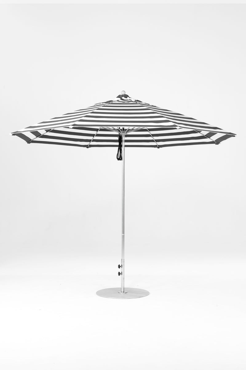 11 Ft Octagonal Frankford Patio Umbrella | Pulley Lift Mechanism copy-of-11-ft-octagonal-frankford-patio-umbrella-pulley-lift-matte-silver-frame Frankford Umbrellas Frankford 25.MSBrushedSilver-BlackStripe_5ef7ed52-36f5-49a4-848d-96f544df67bc.jpg