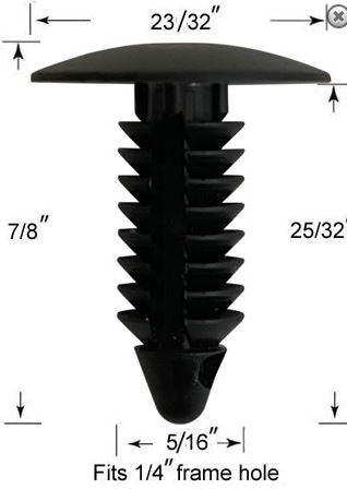 Durable Multi-Gauge Deluxe Rivet-BLACK- Item #30-511B  | Qty 100