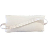 Sunbrella Headrest Pillow, Lumbar Pillow for Patio Furniture, Outdoor`Pillow for Loungers and Pool Chairs, Natural (White)