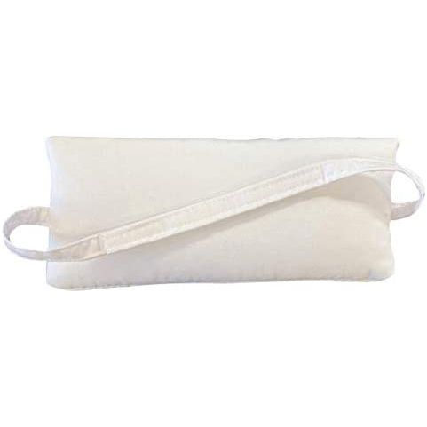 Sunbrella Headrest Pillow, Lumbar Pillow for Patio Furniture, Outdoor`Pillow for Loungers and Pool Chairs, Natural (White)