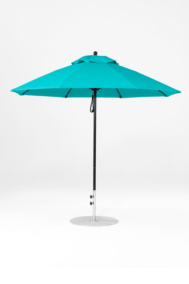 9 Ft Octagonal Frankford Patio Umbrella | Pulley Lift Mechanism 9-ft-octagonal-frankford-patio-umbrella-pulley-lift-mechanism Frankford Umbrellas Frankford 4-BKOnyx-Turquoise_10f260e5-0e4f-4da6-a70f-4bbe0726e224.jpg