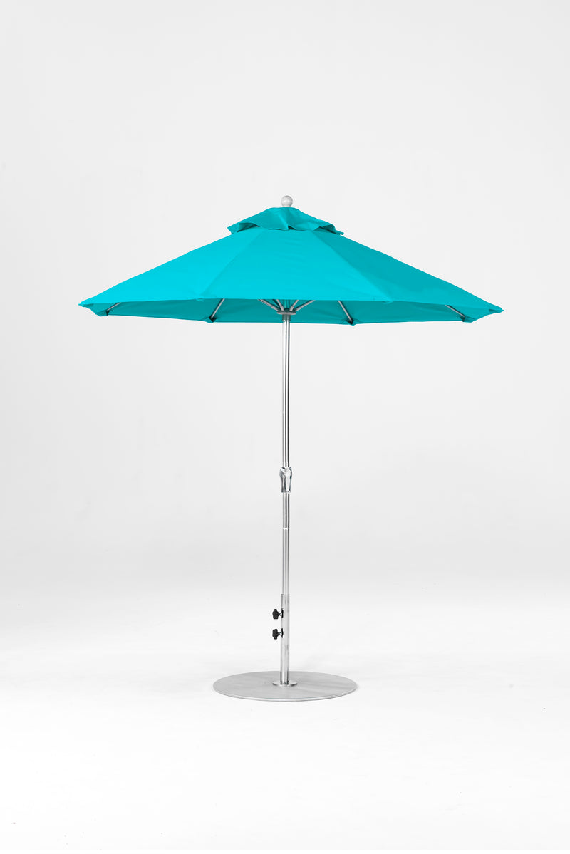 7.5 Ft Octagonal Frankford Patio Umbrella | Crank Lift Mechanism 7-5-ft-octagonal-frankford-patio-umbrella-crank-lift-mechanism Frankford Umbrellas Frankford 4-SRPlatinum-Turquoise_c48bd0e7-58fe-4ac8-acd3-7cd184d7d6f1.jpg