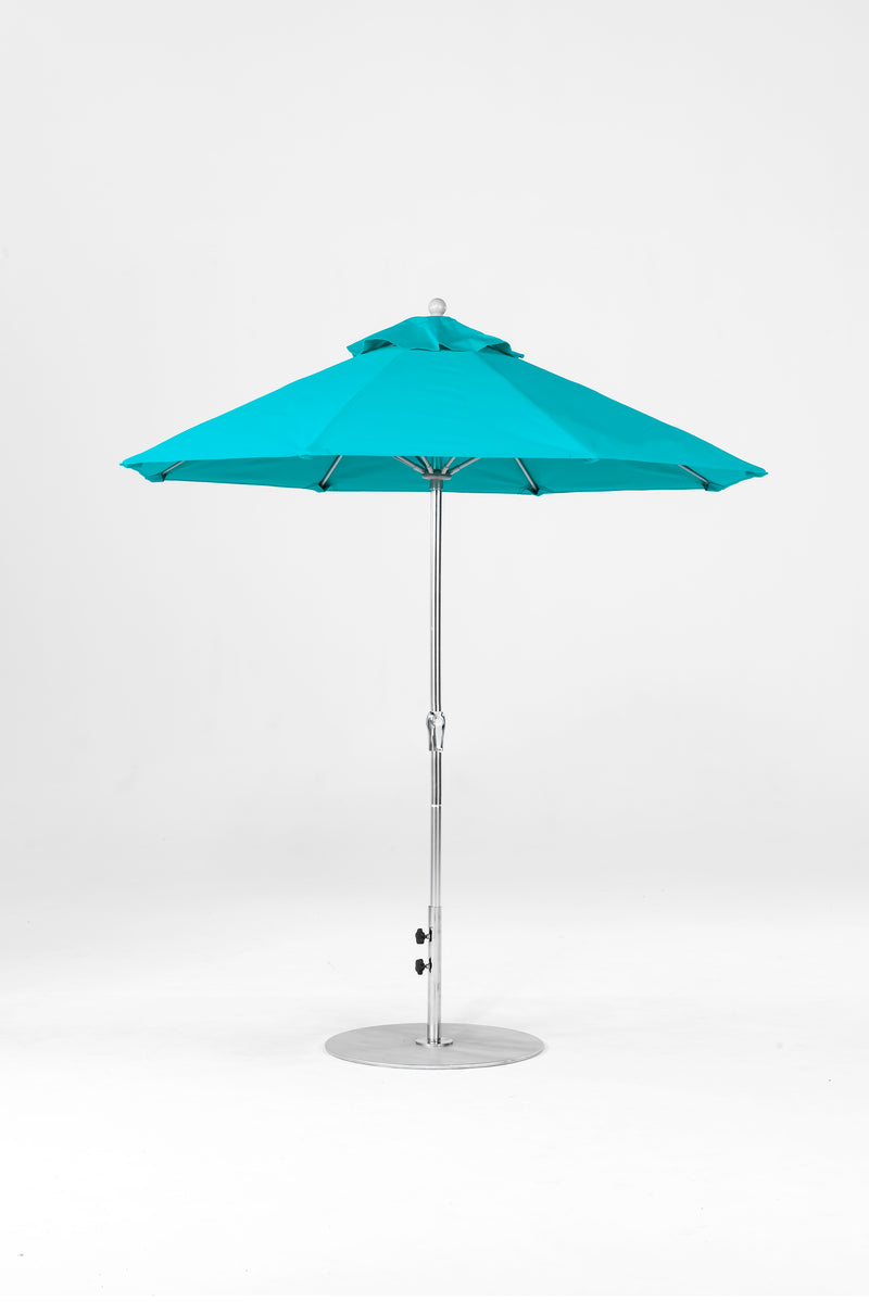 7.5 Ft Octagonal Frankford Patio Umbrella | Crank Lift Mechanism 7-5-ft-octagonal-frankford-patio-umbrella-crank-lift-mechanism Frankford Umbrellas Frankford 4.MSBrushedSilver-Turquoise_99657c70-4bef-48e3-853b-dea83af14b0f.jpg