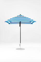 7.5 Ft Square Frankford Patio Umbrella | Pulley Lift Mechanism 7-5-ft-square-frankford-patio-umbrella-pulley-lift-mechanism Frankford Umbrellas Frankford BKOnyx-BlueStripe_2f17ee47-4214-46f5-bc48-e886582b9c15.jpg