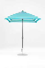7.5 Ft Square Frankford Patio Umbrella | Crank Lift Mechanism 7-5-ft-square-frankford-patio-umbrella-crank-lift-mechanism Frankford Umbrellas Frankford BKOnyx-TurquoiseStripe_48769fef-99f1-40a7-980c-112a8131cb17.jpg