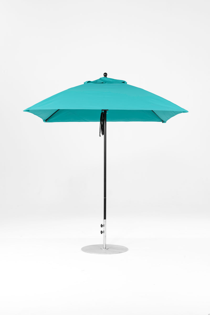 7.5 Ft Square Frankford Patio Umbrella | Pulley Lift Mechanism 7-5-ft-square-frankford-patio-umbrella-pulley-lift-mechanism Frankford Umbrellas Frankford BKOnyx-Turquoise_72ef4d0c-13cf-4e8c-8f21-61317b7672f7.jpg