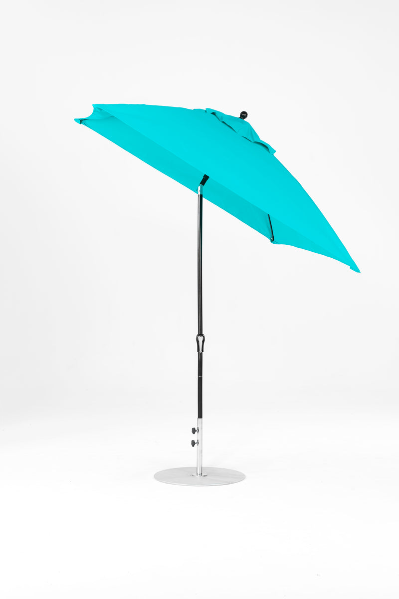 7.5 Ft Square Frankford Patio Umbrella | Crank Auto-Tilt Mechanism 7-5-ft-square-frankford-patio-umbrella-crank-auto-tilt-mechanism Frankford Umbrellas Frankford BKOnyx-Turquoise_e8302d5c-3a8a-4341-a007-d89a685a11c0.jpg