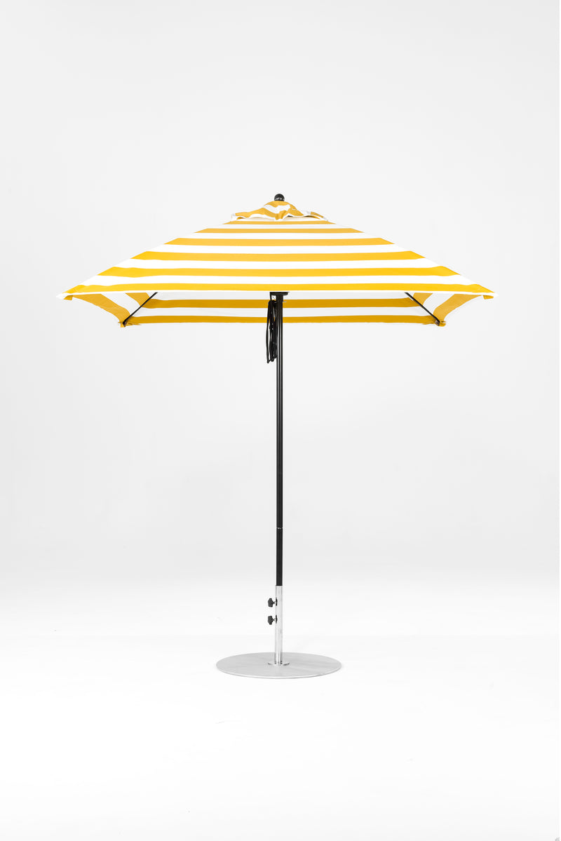 7.5 Ft Square Frankford Patio Umbrella | Pulley Lift Mechanism 7-5-ft-square-frankford-patio-umbrella-pulley-lift-mechanism Frankford Umbrellas Frankford BKOnyx-YellowStripe_7598a8de-3a4a-45bf-b956-be243eda944b.jpg