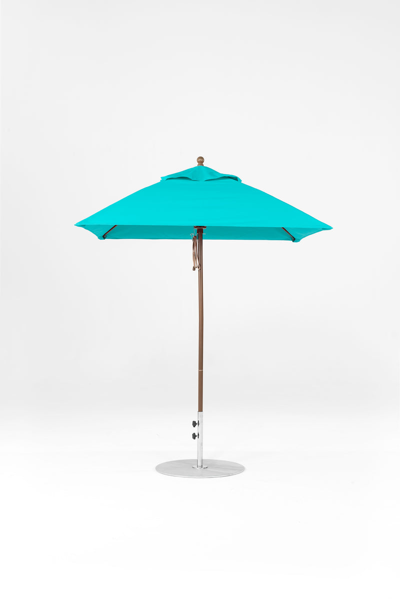 6.5 Ft Square Frankford Patio Umbrella | Pulley Lift Mechanism 6-5-ft-square-frankford-patio-umbrella-pulley-lift-matte-silver-frame-1 Frankford Umbrellas Frankford BZDesertBronze-Turquoise.jpg