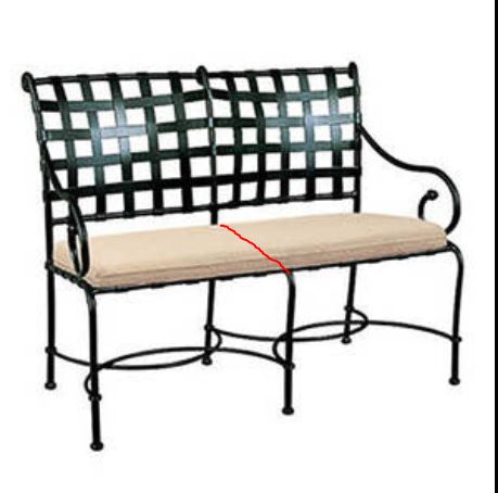 Florentine Settee Replacement Cushion (2 Seat Pads) | Item C-B1111