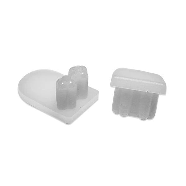 Sunniland Patio Parts 1-1/8" x 3/4" Half Oval Sling Insert | White | Item 30-310 Caps, Glides & Inserts chair-end-caps-halfoval-sling-insert-30-310 Gray HalfOvalSlingInsertWhite.jpg