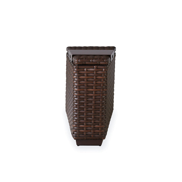 Lloyd Flanders Contempo Wedge Table With Hinged Woven Top