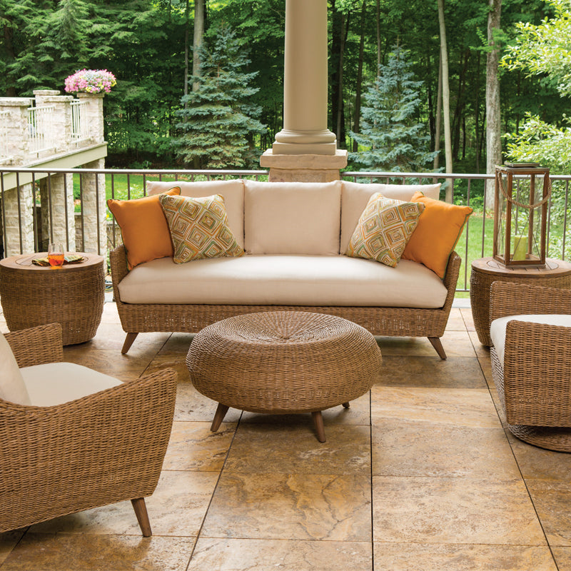 Lloyd Flanders Tobago 24" Round Barrel end Table – Sunniland Patio ...