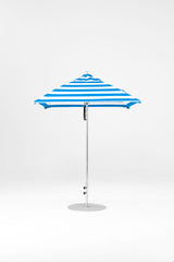 6.5 Ft Square Frankford Patio Umbrella | Pulley Lift Mechanism 6-5-ft-square-frankford-patio-umbrella-pulley-lift-matte-silver-frame-1 Frankford Umbrellas Frankford MSBrushedSilver-BlueStripe_2dd44314-b69c-46ba-b4be-504d93754d14.jpg