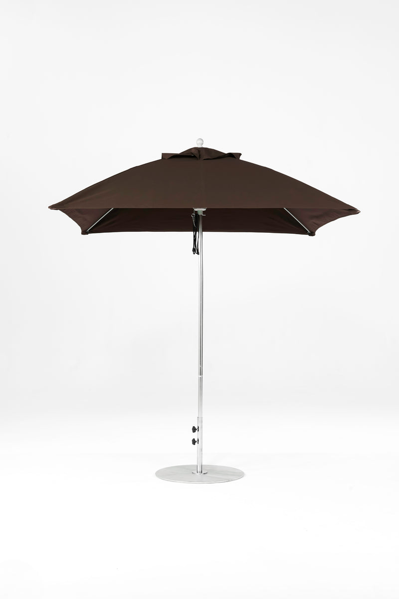 7.5 Ft Square Frankford Patio Umbrella | Pulley Lift Mechanism 7-5-ft-square-frankford-patio-umbrella-pulley-lift-mechanism Frankford Umbrellas Frankford MSBrushedSilver-Brown_3cbc4ae5-d5f0-4f50-ae8a-9aee589f3121.jpg