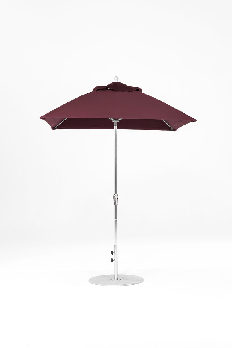 6.5 Ft Square Frankford Patio Umbrella | Crank Lift Mechanism 6-5-ft-square-frankford-patio-umbrella-crank-lift-mechanism Frankford Umbrellas Frankford MSBrushedSilver-Burgundy_39736914-70ce-4d2c-8682-1be62db727bd.jpg