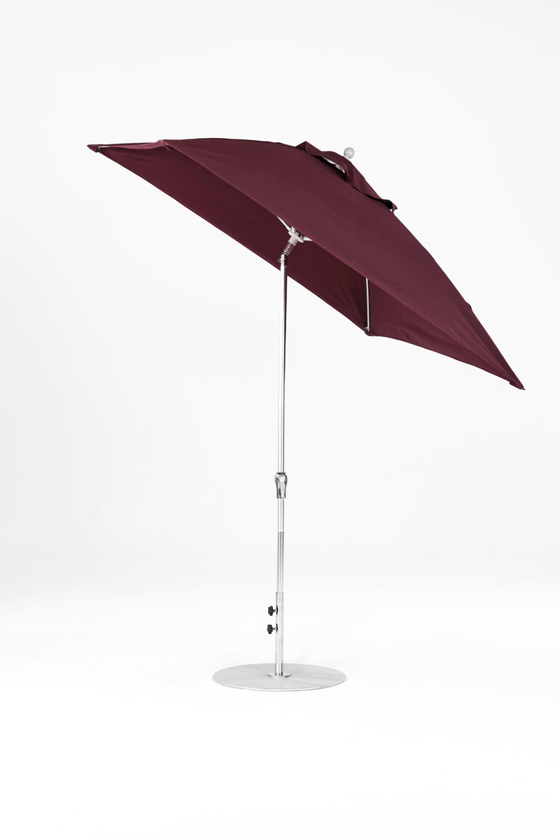 7.5 Ft Square Frankford Patio Umbrella | Crank Auto-Tilt Mechanism 7-5-ft-square-frankford-patio-umbrella-crank-auto-tilt-mechanism Frankford Umbrellas Frankford MSBrushedSilver-Burgundy_3eaeaa82-80f5-4a62-8331-67b3058ddf5c.jpg