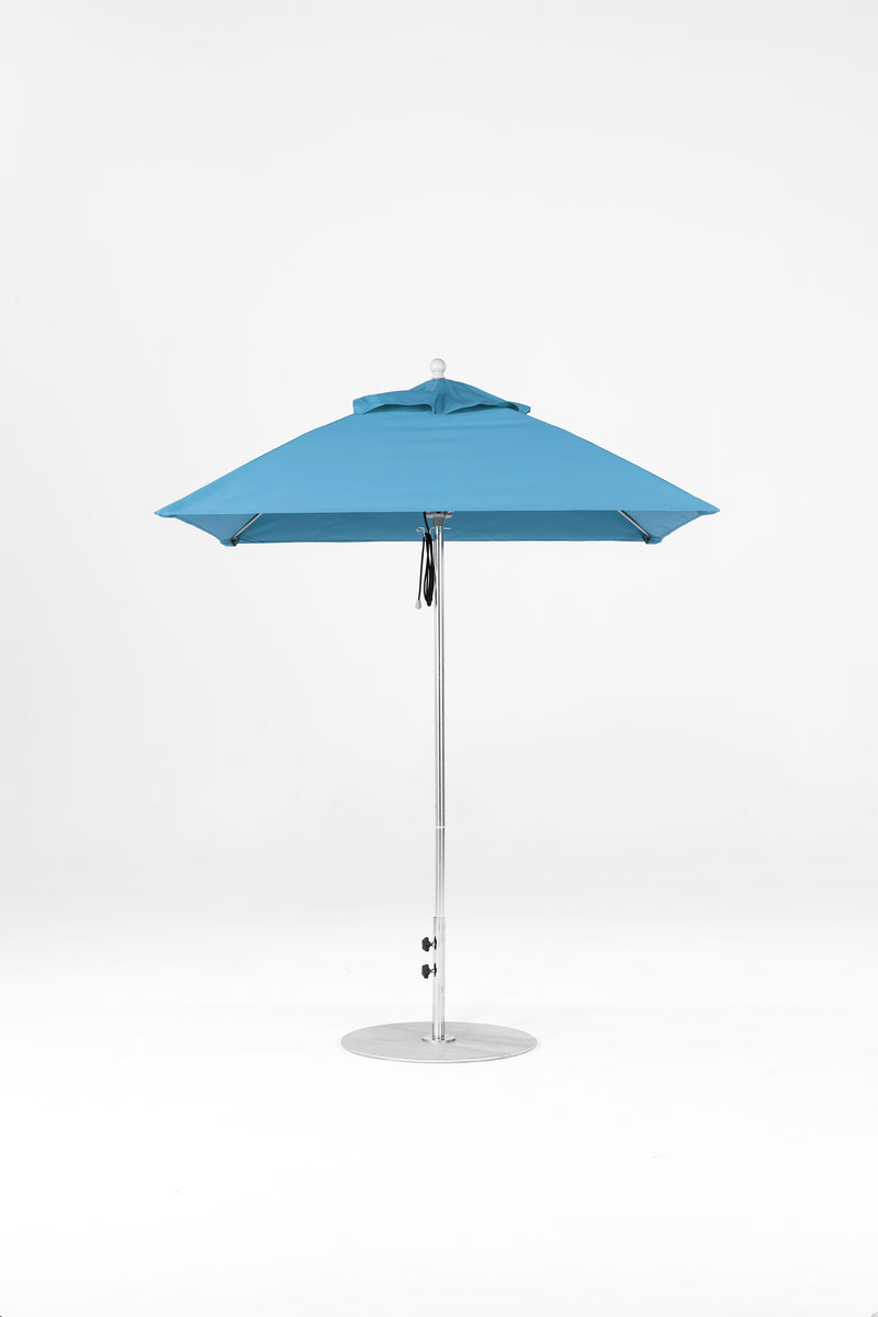 6.5 Ft Square Frankford Patio Umbrella | Pulley Lift Mechanism 6-5-ft-square-frankford-patio-umbrella-pulley-lift-matte-silver-frame-1 Frankford Umbrellas Frankford MSBrushedSilver-Capri_aadccfdb-370c-459d-a852-e6f694082804.jpg