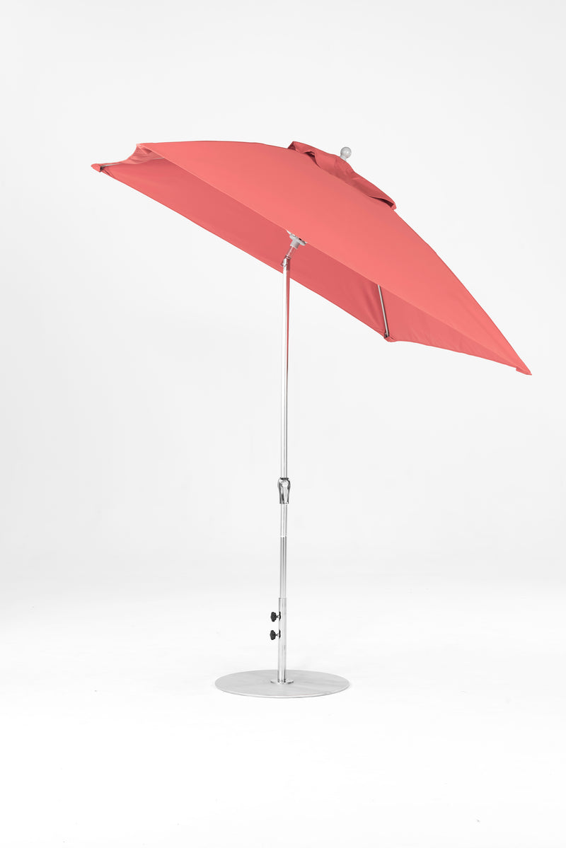 7.5 Ft Square Frankford Patio Umbrella | Crank Auto-Tilt Mechanism 7-5-ft-square-frankford-patio-umbrella-crank-auto-tilt-mechanism Frankford Umbrellas Frankford MSBrushedSilver-Coral_41d2d7d2-d312-4f61-9d85-2ef743409230.jpg