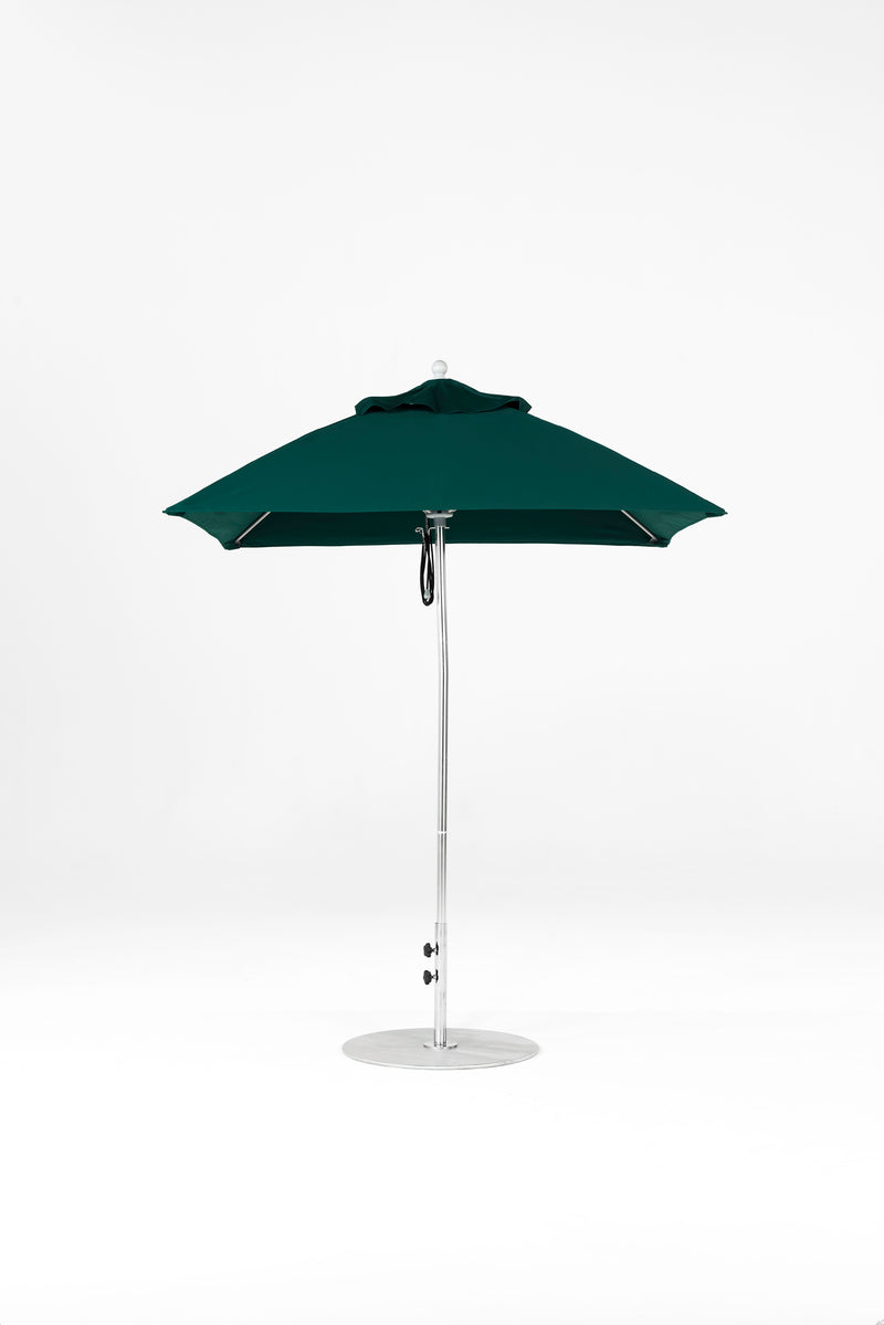 6.5 Ft Square Frankford Patio Umbrella | Pulley Lift Mechanism 6-5-ft-square-frankford-patio-umbrella-pulley-lift-matte-silver-frame-1 Frankford Umbrellas Frankford MSBrushedSilver-ForestGreen_46d54276-9745-4604-b2b4-fbeb6e262450.jpg