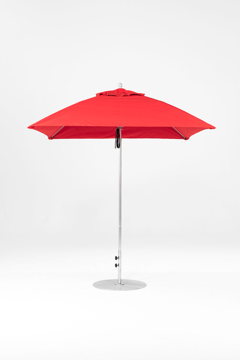 7.5 Ft Square Frankford Patio Umbrella | Pulley Lift Mechanism 7-5-ft-square-frankford-patio-umbrella-pulley-lift-mechanism Frankford Umbrellas Frankford MSBrushedSilver-LogoRed_eee0e462-fdba-4072-a668-d8f4ca2c8d1a.jpg