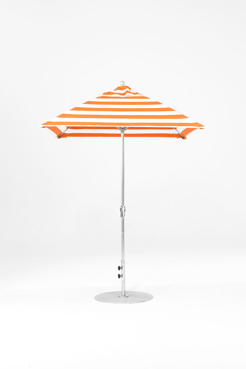 6.5 Ft Square Frankford Patio Umbrella | Crank Lift Mechanism 6-5-ft-square-frankford-patio-umbrella-crank-lift-mechanism Frankford Umbrellas Frankford MSBrushedSilver-OrangeStripe_483704af-8bcc-4865-9c12-7ce30b6683d9.jpg