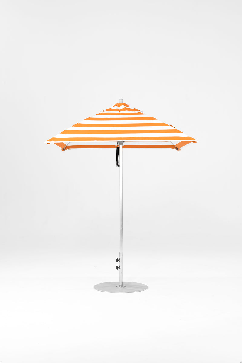 6.5 Ft Square Frankford Patio Umbrella | Pulley Lift Mechanism 6-5-ft-square-frankford-patio-umbrella-pulley-lift-matte-silver-frame-1 Frankford Umbrellas Frankford MSBrushedSilver-OrangeStripe_a6a3b93d-705d-4443-b9ce-3382abcbcefe.jpg